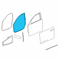OEM 2016 Cadillac CTS Door Weatherstrip Diagram - 84188471