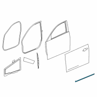 OEM 2014 Cadillac CTS Lower Weatherstrip Diagram - 20991609