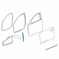 OEM Cadillac CTS Front Weatherstrip Diagram - 23209748