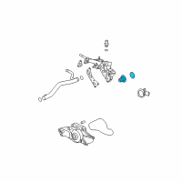 OEM 2005 Saturn Vue Thermostat Kit-Engine Coolant Diagram - 12581519