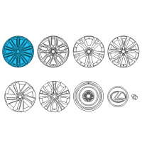 OEM Lexus NX200t Wheel, Disc Chrome P Diagram - 4261A-78051