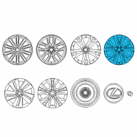 OEM 2019 Lexus NX300 Wheel, Disc Chrome P Diagram - 4261A-78090