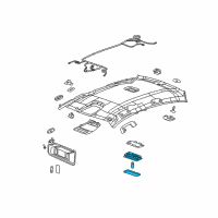 OEM Buick LaCrosse Reading Lamp Assembly Diagram - 9059876