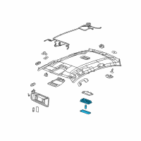 OEM 2010 Buick LaCrosse Reading Lamp Assembly Diagram - 9059876