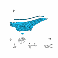 OEM Toyota C-HR Composite Headlamp Diagram - 81145-10B00