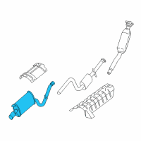 OEM Chrysler Exhaust Muffler And Tailpipe Diagram - 4764604AC