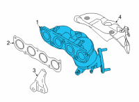 OEM 2021 Kia Seltos Exhaust Manifold Catalytic Assembly Diagram - 285102EKJ0