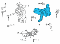 OEM 2022 Ram 1500 Bracket-Engine Mount Diagram - 5038876AA