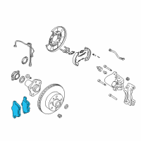 OEM 2003 Infiniti FX35 Rear Disc Brake Pad Kit Diagram - D4060-CB10J