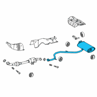 OEM 2021 Toyota Corolla Muffler & Pipe Diagram - 17430-24360