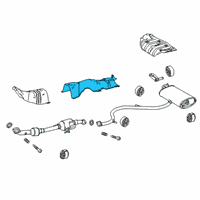 OEM 2020 Toyota Corolla Heat Shield Diagram - 58153-12250