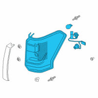 OEM 2018 Ford Expedition Tail Lamp Assembly Diagram - JL1Z-13405-G