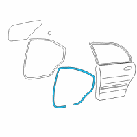 OEM 2010 Kia Optima WEATHERSTRIP-Rear Door Body Side Diagram - 831202G000VA