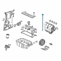 OEM Honda Crosstour Dipstick, Oil Diagram - 15650-R44-A02