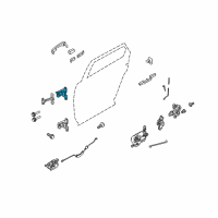 OEM 2008 Mercury Sable Upper Hinge Diagram - 6F9Z-7426800-A