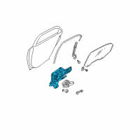 OEM 2007 Kia Spectra5 Regulator Assembly-Rear Door Diagram - 834012F000