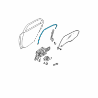 OEM 2005 Kia Spectra Run-Rear Door Window Glass Diagram - 835302F000