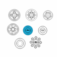 OEM 2009 Ford F-350 Super Duty Wheel Cap Diagram - 5C3Z-1130-CB