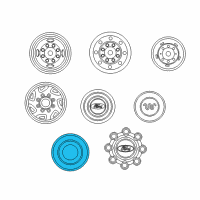 OEM 2002 Ford F-350 Super Duty Wheel Cap Diagram - F81Z-1130-HB