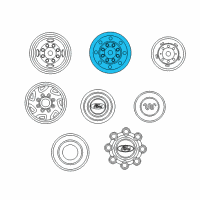 OEM 1999 Ford F-350 Super Duty Wheel Cover Diagram - F81Z-1A115-BA