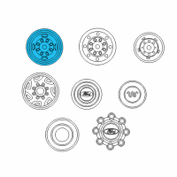 OEM 2000 Ford F-250 Super Duty Wheel Cover Diagram - F81Z-1A115-AA