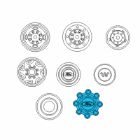 OEM Ford Excursion Wheel Cap Diagram - 1C3Z-1130-BA