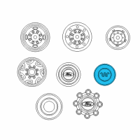 OEM 2004 Ford F-250 Super Duty Wheel Cap Diagram - 3C3Z-1130-DA