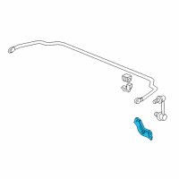 OEM 2001 Honda Accord Bracket, Right Rear Link Stabilizer Diagram - 52340-S84-A00