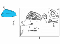 OEM 2022 Toyota Sienna Mirror Cover Diagram - 87915-08040-A0