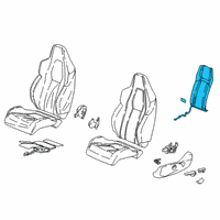 OEM 2017 Honda Civic Heater, Right Front Seat-Back Diagram - 81124-TBF-A01