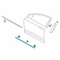 OEM Lincoln Side Molding Diagram - DP5Z-5420878-AA