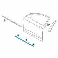 OEM 2017 Lincoln MKZ Side Molding Diagram - DP5Z-5420878-AA