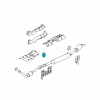 OEM 2001 Oldsmobile Silhouette Insulator-Catalytic Converter Hanger Diagram - 10430942