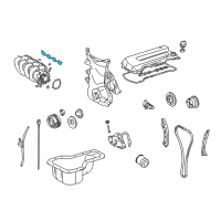 OEM 2006 Pontiac Vibe Gasket, Intake Manifold Diagram - 88969024