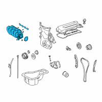OEM 2004 Pontiac Vibe Manifold, Intake Diagram - 88969023