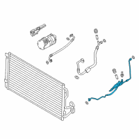 OEM 2014 BMW ActiveHybrid 3 Pressure Hose, Condenser, Evaporator Diagram - 64-53-9-232-463