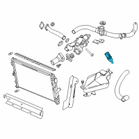OEM Jeep Wrangler Sensor-COOLANT Temperature Diagram - 5033313AA
