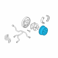 OEM 2001 Chevrolet Venture Drum, Rear Brake Diagram - 18042283