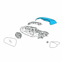 OEM 2020 Hyundai Elantra GT Rear View Mirror Scalp, Left, Exterior Diagram - 87616-G3010