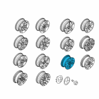 OEM 2008 BMW 128i Single V Spoke 141 Individual Rim 7" x 17" without Tire Diagram - 36-11-6-775-621