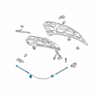 OEM Chevrolet Aveo Release Cable Diagram - 96649313