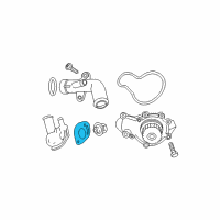 OEM 2003 Jeep Wrangler Gasket-Thermostat Housing Diagram - 53010554AA