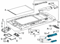 OEM 2021 Toyota Highlander Courtesy Lamp Diagram - 81360-0E060-B0