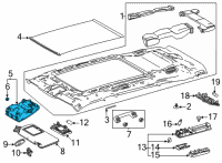 OEM Toyota Highlander Map Lamp Assembly Diagram - 63650-0E431-C0