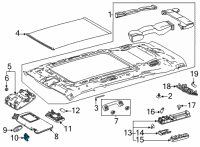 OEM Toyota Corolla Sunvisor Holder Diagram - 74348-47010-C0