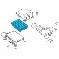 OEM 2021 Toyota Tundra Air Filter Diagram - 17801-0P100