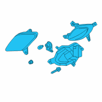 OEM Hyundai Genesis Coupe Front Passenger Side Fog Light Assembly Diagram - 92202-2M000
