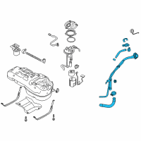 OEM 2014 Kia Sportage Filler Neck & Hose Assembly Diagram - 310303W500
