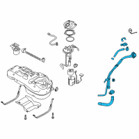 OEM 2016 Kia Sportage Filler Neck & Hose Assembly Diagram - 310303W500