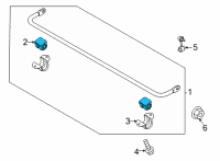 OEM Kia Carnival Bush-Stabilizer Bar Diagram - 55513L5000